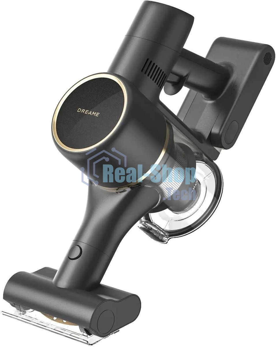 Пылесос вертикальный Dreame R10 Pro Aqua черный, питание от аккумулятора, 150 Вт, уборка сухая/влажная, пылесборник 0.6 л