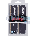 Оперативная память Kingston Fury Beast, DDR5, 32GB (2x16GB), 5200MHz, CL40, DIMM, радиатор, черный
