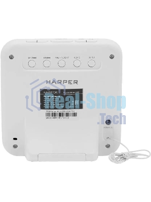 Радиобудильник Harper HCLK-2060 зеленый LED подсв:белая часы:цифровые AM/FM