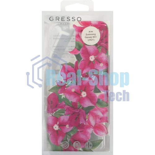 Чехол (клип-кейс) Gresso Air, для Samsung Galaxy A03, прозрачный/рисунок gr17aaae9195