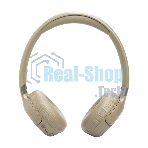 Беспроводные/проводные наушники JBL Tune 680NC бежевый, накладные, Bluetooth + проводной, адаптивное шумоподавление