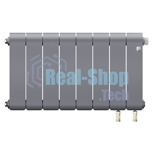 Радиатор биметаллический Royal Thermo Infinity 300 Silver Satin VR80 - 8 секц.