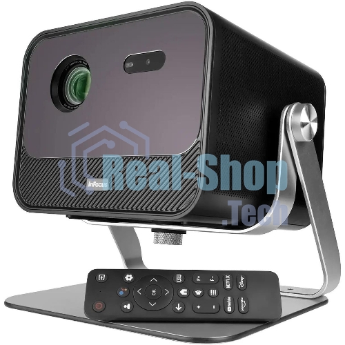 LED проектор InFocus IN3038SL Crusader Grandmaster с подставкой DLP, 1200 lm, FullHD, (1.2:1), HDMI 2.0 (eARC) 2x USB-A 2.0), AUX, SPDIF, RJ45 (LAN), Bluetooth 5.1/BLE, wi-fi 2.4/5GHz, 2х20W Dolby Audio, до 25000ч., 2.36 кг