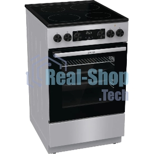 Плита электрическая Gorenje GEC5C41SG серый, конфорок 4 электрических, духовка 70 л, 50 см x 85 см x 59.4 см (без крышки)