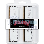 Оперативная память Kingston Fury Beast, DDR5, 32Gb (2x16GB), 6000MHz, CL36, DIMM, с радиаторами, белый