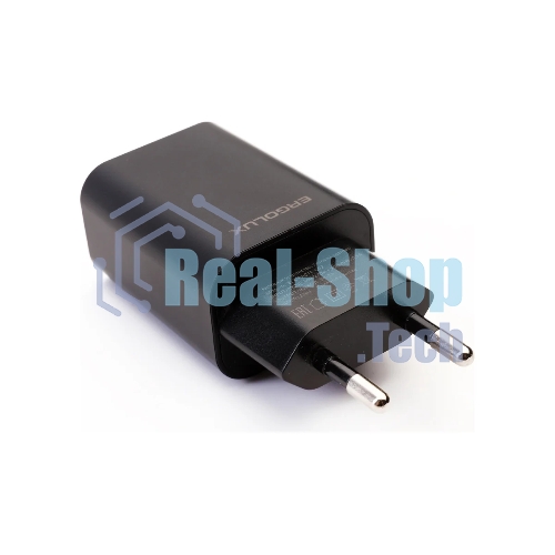 Сетевое зарядное устройство Ergolux ELX-РA01P-C02 ПРОМО 1USB 100-220В 5в/2А пакет черный