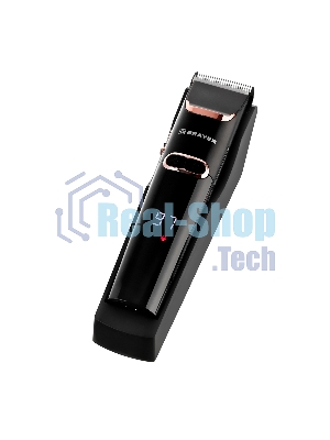 Машинка для стрижки BRAYER BR3401, LED-дисплей, 4 насад, турбо, титан. покр, регу. высоты лезвий