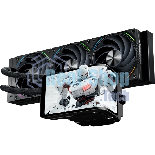 Водяное охлаждение для процессора Thermalright Wonder Vision 360 Turbo (360мм, LED, Black, ARGB/Fans: 3x120мм, 120.38CFM, 44.7dBA, 3000RPM/Pump height 107мм, 6400RPM, Rad thickness 27мм/S: 1700, 1200, 1851, 115X, 2011, 2066, AM5, AM4)