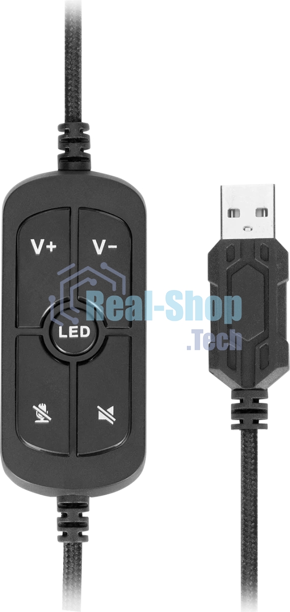 Гарнитура Marvo HG9076 Tactic X чёрный, проводная, USB, подсветка