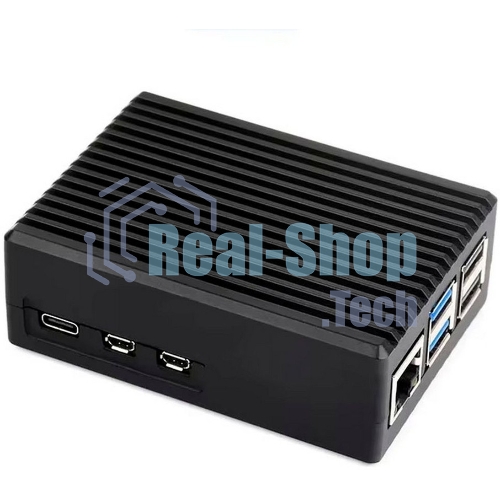 Металлический корпус RA794 для Raspberry Pi 5 c охлаждающим вентилятором