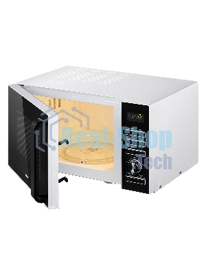 Микроволновая печь BBK 25MWS-970T/WB белый, 25 л, 900 Вт, переключатели - кнопки, поворотный механизм