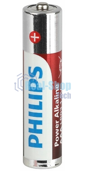 Элемент питания алкалиновый AAA/LR03 1.5В Power (блист. 12шт) Philips Б0064681