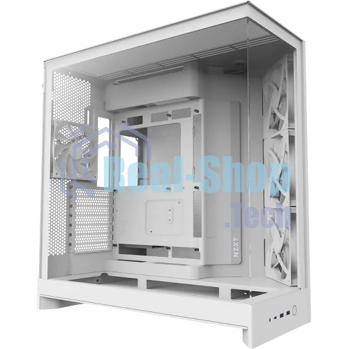 Компьютерный корпус без блока питания Case NZXT H9 Flow RGb+ (2025), Midi-Tower, TG, 6x140мм RGb + 1x120мм RGb, 2xUSB-A 3.2 + 1xUSB-C 3.2, E-ATX, ATX, mATX, mITX белый