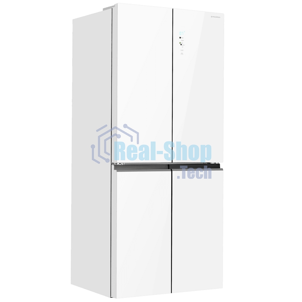 Холодильник Maunfeld MFF192NFPW01 Inverter белый трехкамерный 334/184л морозилка снизу, No Frost, Side by Side