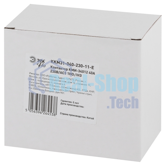 Контактор ЭРА PRO KKM31-040-230-11-E КМИ-34012 40А 230В/АС3 1НО;1НЗ