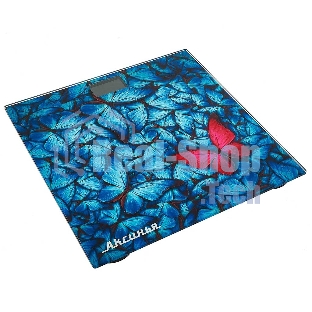 Весы напольные электронные АКСИНЬЯ КС-6001 Бабочки: 180 кг, 26x26см