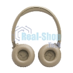 Беспроводные/проводные наушники JBL Tune 680NC бежевый, накладные, Bluetooth + проводной, адаптивное шумоподавление