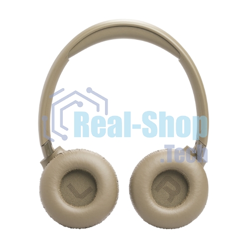 Беспроводные/проводные наушники JBL Tune 680NC бежевый, накладные, Bluetooth + проводной, адаптивное шумоподавление