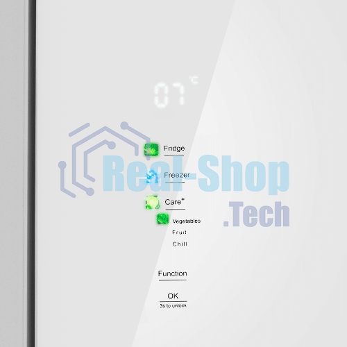 Холодильник Maunfeld MFF192NFPW01 Inverter белый трехкамерный 334/184л морозилка снизу, No Frost, Side by Side