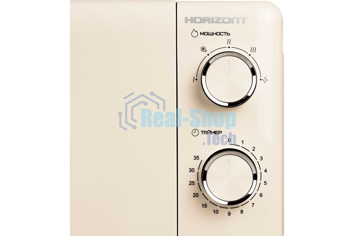 Микроволновая печь Horizont HSM205RI слоновая кость, 20 л, 700 Вт, переключатели — поворотный механизм