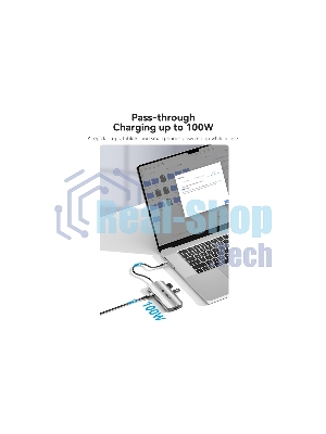 USB-концентратор Vention TQHHB, USB Type-C, USB/HDMI/RJ-45, USB Type-C