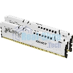 Оперативная память Kingston Fury Beast, DDR5, 32Gb (2x16GB), 6000MHz, CL36, DIMM, с радиаторами, белый