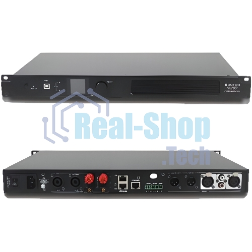 Усилитель INTREND ITAMP-1000TD двухканальный, 2x500W/4Ом, 2x300W/8Ом, мостовой режим: 1x1000W/8Ом, 1x1000W/100V, 1x600W/70V, поддержка Dante, встроенный DSP