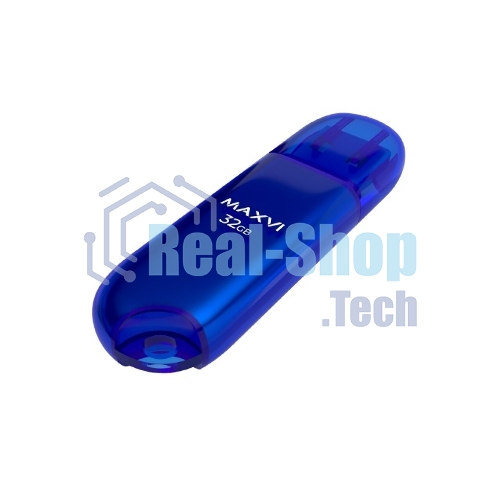 Флешка USB Maxvi P1 32Gb USB 2.0 blue, монолит с колпачком, ABS пластик