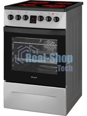 Плита электрическая Weissgauff WES 2V16 SE Premium Line серебристый, конфорок 4 электрических, духовка 50 л, 50 см x 85 см x 60 см