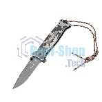 Нож складной Denzel, многоцелевой, системы Liner-Lock, с накладкой G10 на прямой рук-ке+стеклобой 79208