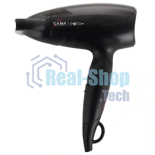 Фен GA.MA GH0201 EOLIC MINI CX черный, 1600 Вт, компактный, ионизация