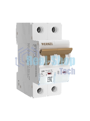 Автоматический выключатель Werkel 2P 25 A C 4,5 кА W902P254