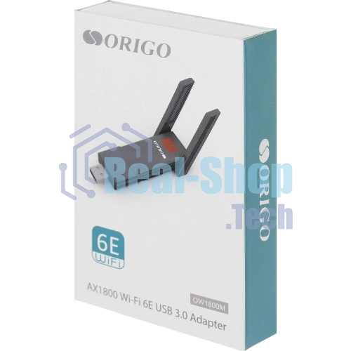 Сетевой адаптер Wi-Fi Origo OW1800M, AX1800, USB 3.0, (ант.внеш.несъем.) 2ант.