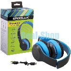 Беспроводные/проводные наушники ERGOLUX ELX-BTHP01-C06 синий, накладные, Bluetooth + проводной, до 8 ч