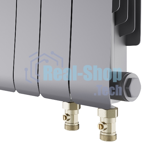 Радиатор биметаллический Royal Thermo Infinity 300 Silver Satin VR80 - 8 секц.