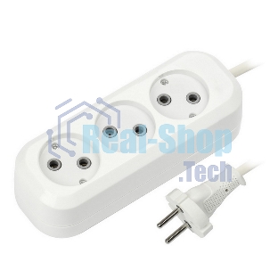 Удлинитель бытовой Smartbuy (SBE-10-3-1.5-N) 3 гнз х 1,5 м (10А/2.2 кВт, ПВС 2х1.0)