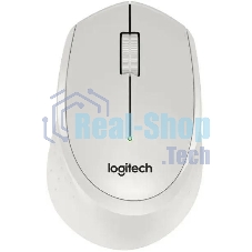 Мышь беспроводная Logitech M330 SILENT PLUS белый, 1000 dpi, радиоканал, USB, кнопки - 3