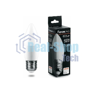 Лампа светодиодная Feron PRO LB-1307 7.5Вт Е27 белый матовая свеча