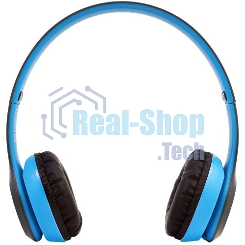 Беспроводные/проводные наушники ERGOLUX ELX-BTHP01-C06 синий, накладные, Bluetooth + проводной, до 8 ч