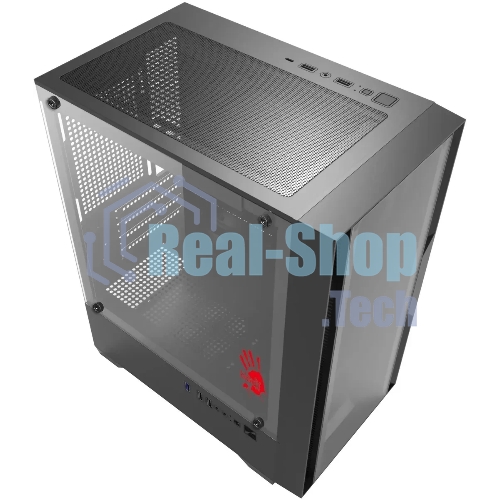 Компьютерный корпус Bloody CC-123 черный без БП mATX 8x120мм 2xUSB2.0 1xUSB3.0 audio bott PSU