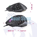 Мышь проводная REDRAGON Aatrox черный, 12400 dpi, USB, кнопки - 15