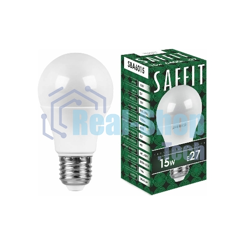 Лампа светодиодная SAFFIT SBA6015 (55012) 15Вт Е27 дневной
