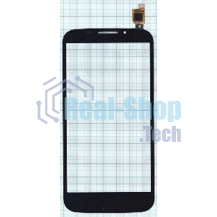 Сенсорное стекло (тачскрин) для Alcatel Pop S7 7045Y, черное