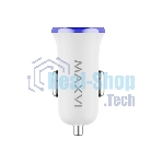 Автомобильное зарядное устройство Maxvi CCM-101WB USB 1А бело-синий