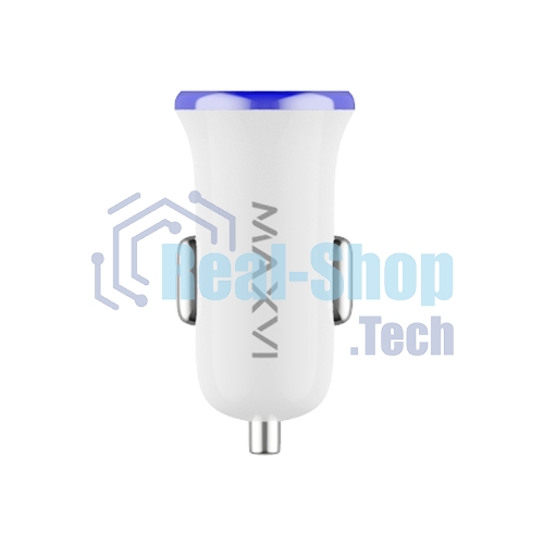 Автомобильное зарядное устройство Maxvi CCM-101WB USB 1А бело-синий