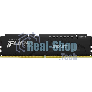 Оперативная память Kingston Fury Beast Black, DDR5, 32GB (1x32GB), 5200 MHz, CL40, с радиатором, черный