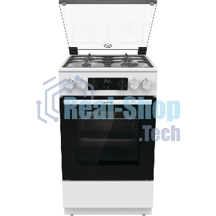 Плита Газовая Gorenje GGI5C22WF, газовая духовка, стеклянная крышка, чугун, белый