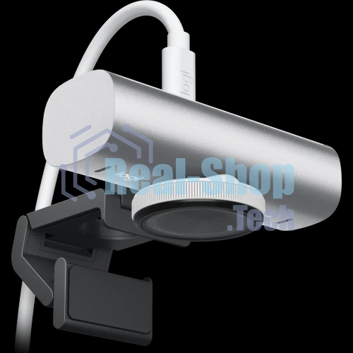 Веб-камера Logitech Brio MX 4K 3840x2160, 30 кадр/с, USB Type-C, микрофон (2 шт, шумоподавление), автоматическая фокусировка, автоосвещение, HDR, шторка приватности, универсальное крепление, светло-серый