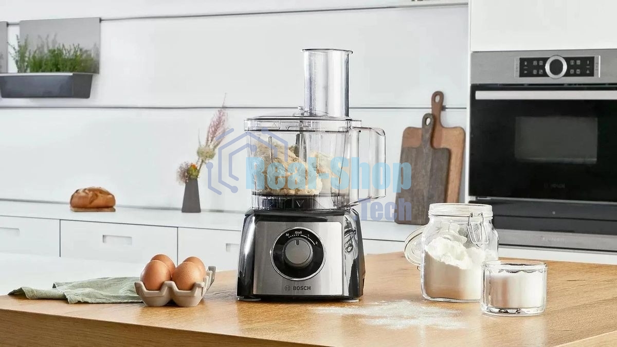 Кухонный комбайн Bosch MCM3501M 800 Вт, Скорости: 2, Блендер 1 л, Чаша 2.3 л, черный/серебристый