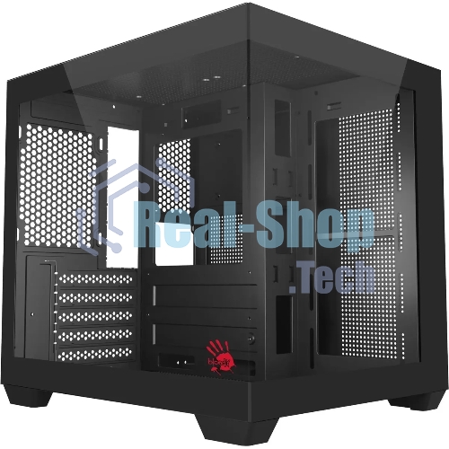 Компьютерный корпус Bloody CC-121 черный без БП mATX 7x120мм 1xUSB 2.0 1xUSB 3.0 audio